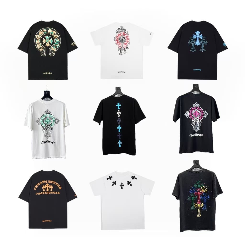 Version 26SS Chrome Hearts Cross Short Sleeve T-Shirt Replica Cro Heart Short Sleeve T-Shirt 26 Style
