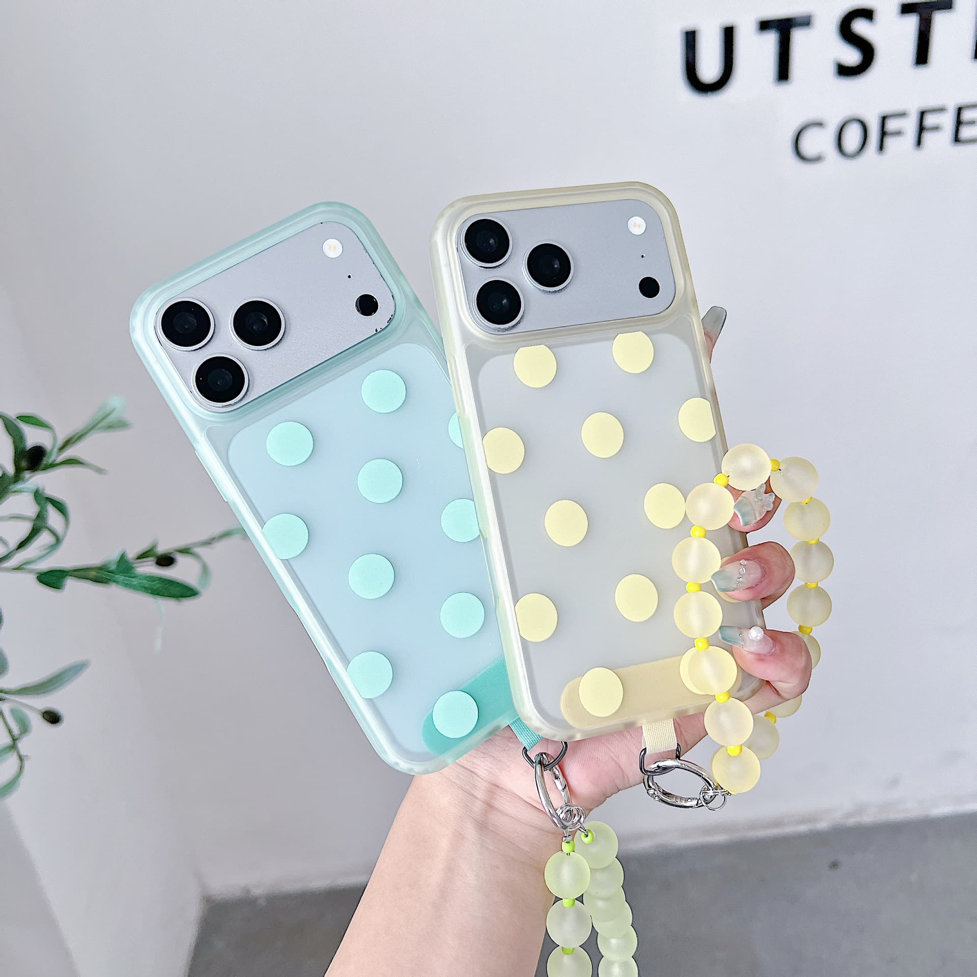 Wave dot shell suitable for Apple 18pro mobile phone shell 17promax transparent simple shell 16 cross-border shell 15 chain shell