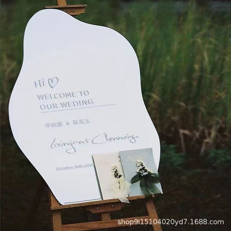 Engagement Atmosphere Must-Have Welcome Sign, Wedding Home Lawn Wedding High-End Opposite-Sex Photo Spot, High Aesthetics Internet Famous
