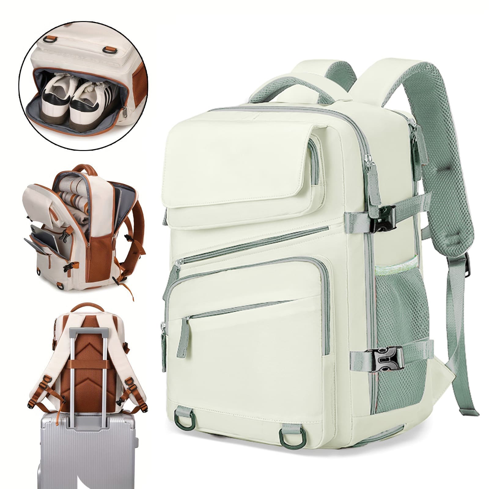 Business backpacks for men and women, large-capacity expandable backpacks with multiple storage spaces, computer backpacks, travel backpacks