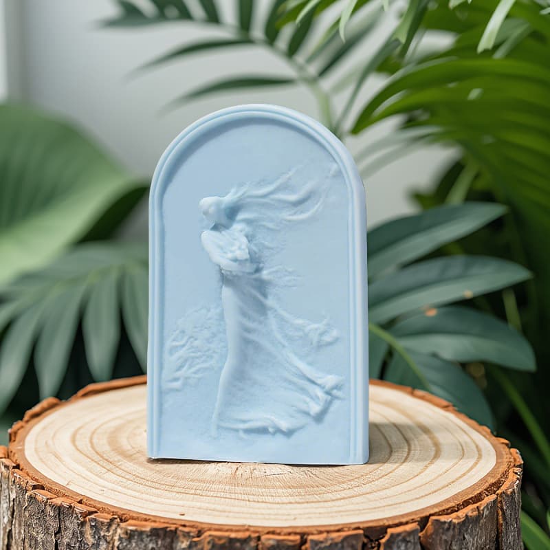 INS hot-selling three-dimensional retro Roman plaster candle resin simple desktop ornaments home decoration silicone mold
