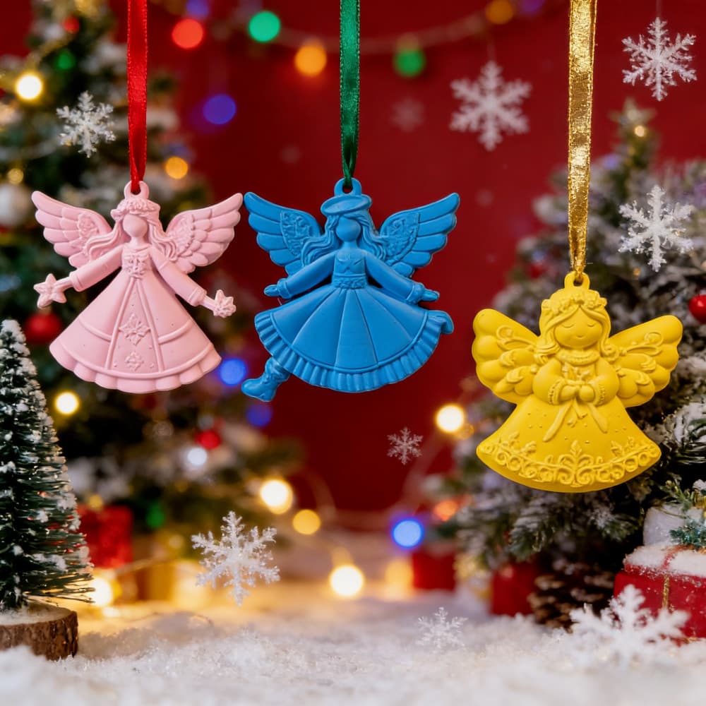 S2471+S2472+S2473+S2474+S2483+S2484 Angel Girl Ornament Silicone Mold