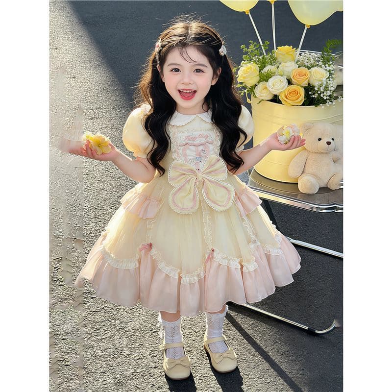 Princess Dress for Girls Summer 2026 New Children's Lolita Dress Baby Girl Mesh Skirt Birthday Party Gown