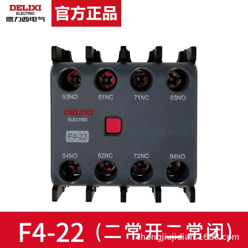 Delixi Electric AC Contactor Auxiliary Contact F4-22 04 13 31 for CJX2 CJX4 LC1 Use