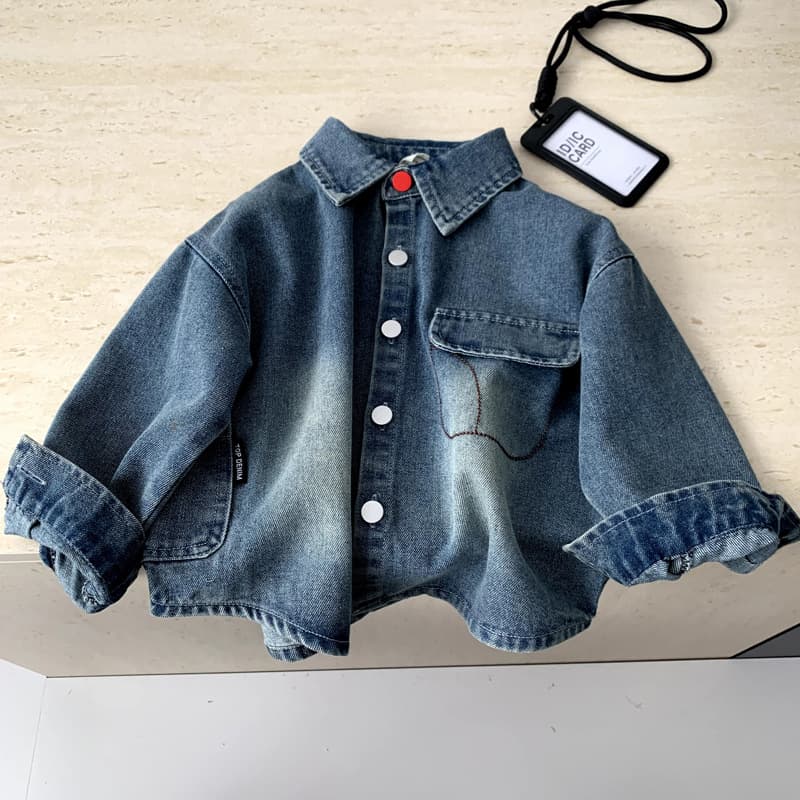 Children's Denim Jacket Spring/Fall 2026 New Retro Soft Denim Shirt Loose Turn-Down Collar Stylish Top