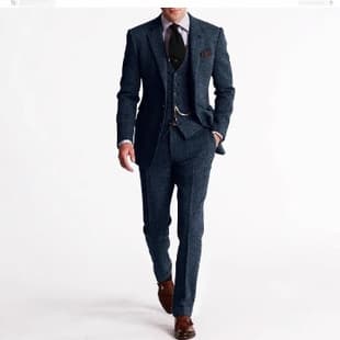 Two-Button Digital Print Suit Three-Piece Set Custom Blazer Men's Suit