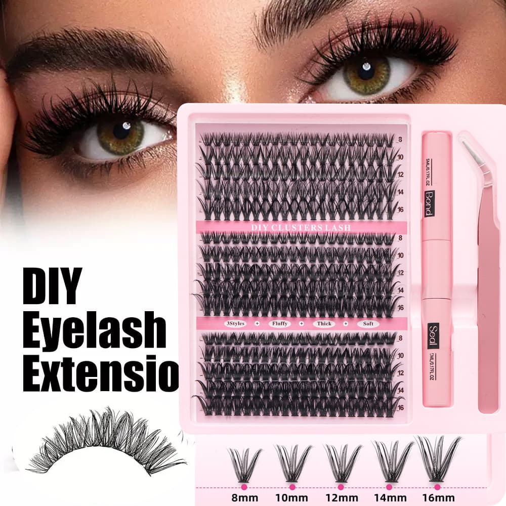DIY Large Capacity Cluster Eyelash Set Clustered False Eyelashes CD Curl 30P+40P 60P+80P European and American Voluminous