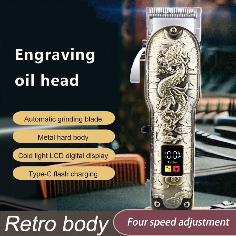 New Cross-Border Electric Hair Clipper, Professional Barber Trimmer, Oil Head Clipper, Dedicated Electric Shear
