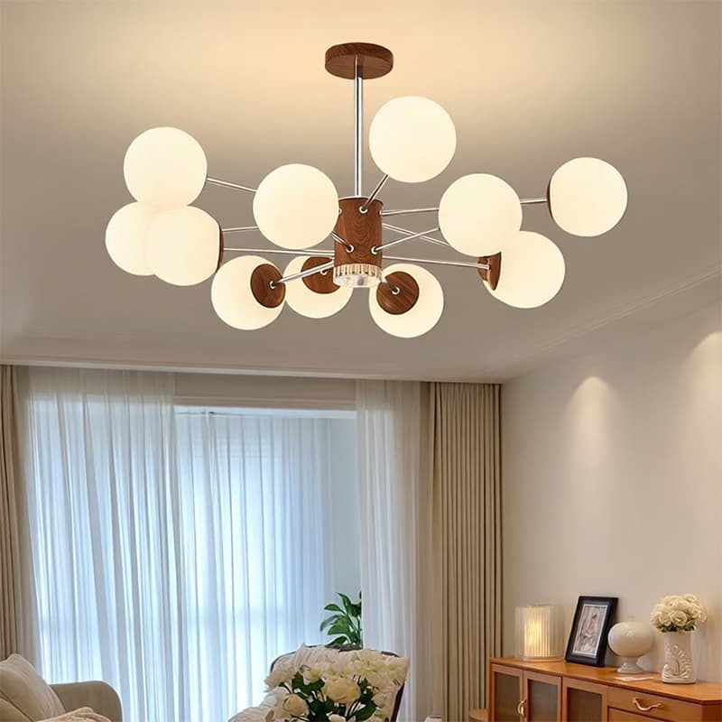 French retro medieval style vintage magic bean chandelier living room bedroom dining room cream style Nordic light luxury chandelier