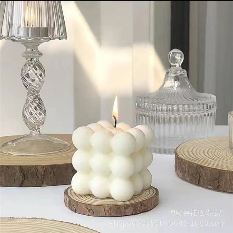Korean Style INS Viral Cube Scented Candle Home Fragrance Cube Candle Geometric Decoration
