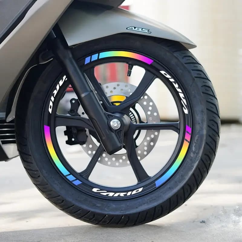 Reflective Stickers for VARIO Motorcycle 14-Inch Wheels, Waterproof Personalized Creative Colorful Warning Decals