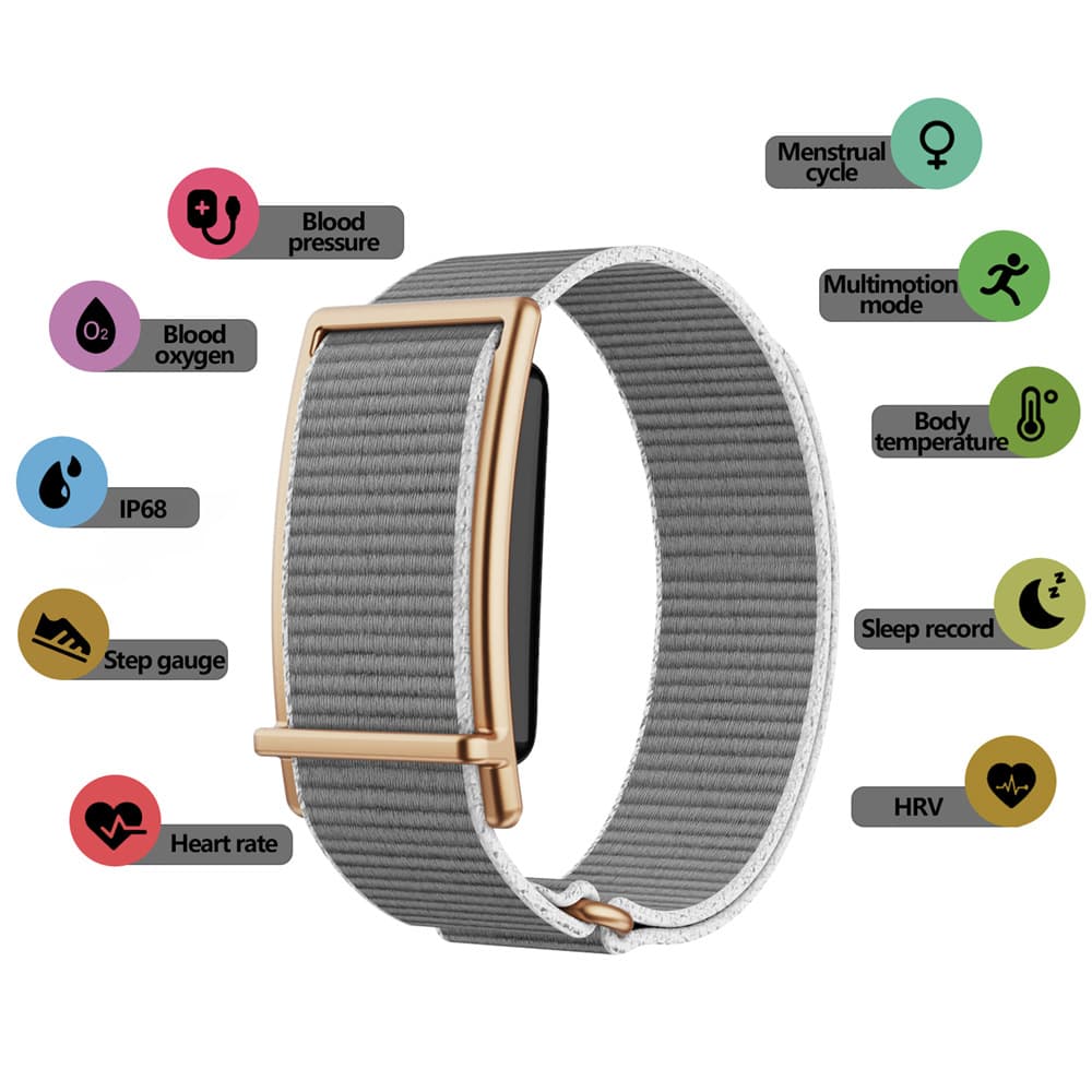 Cross-border F73 No-Screen Fitness Tracker with Heart Rate, Blood Oxygen, Body Temperature, Sleep Health Monitoring, Step Counting - Wholesale
