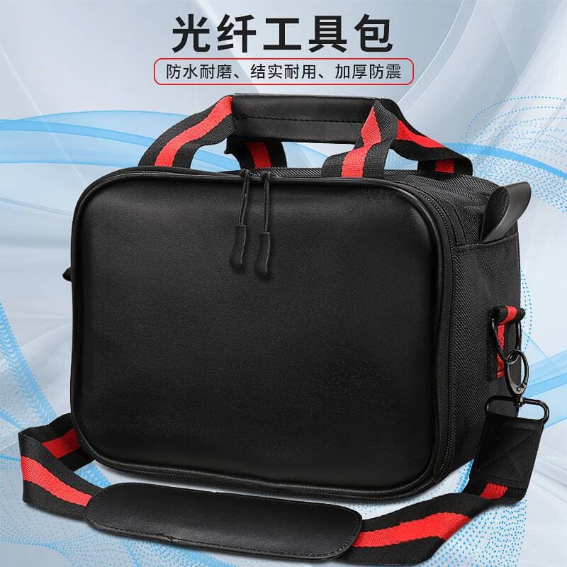 Fiber Optic Cold Splicing Tool Kit with Optical Power Meter, Red Light Pen, Cleaver, Backpack Shoulder Bag 25.5*14.5*20cm