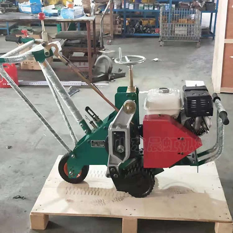 Small gasoline-powered turf mower, multi-functional artificial turf harvester, push-type turf cutter