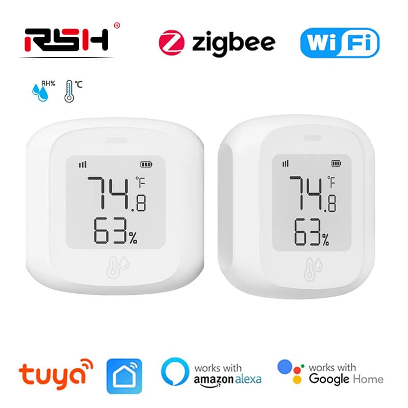 Tuya Smart WiFi Wireless Temperature and Humidity Sensor, Smart Linkage Detector, Remote Temperature and Humidity Sensor