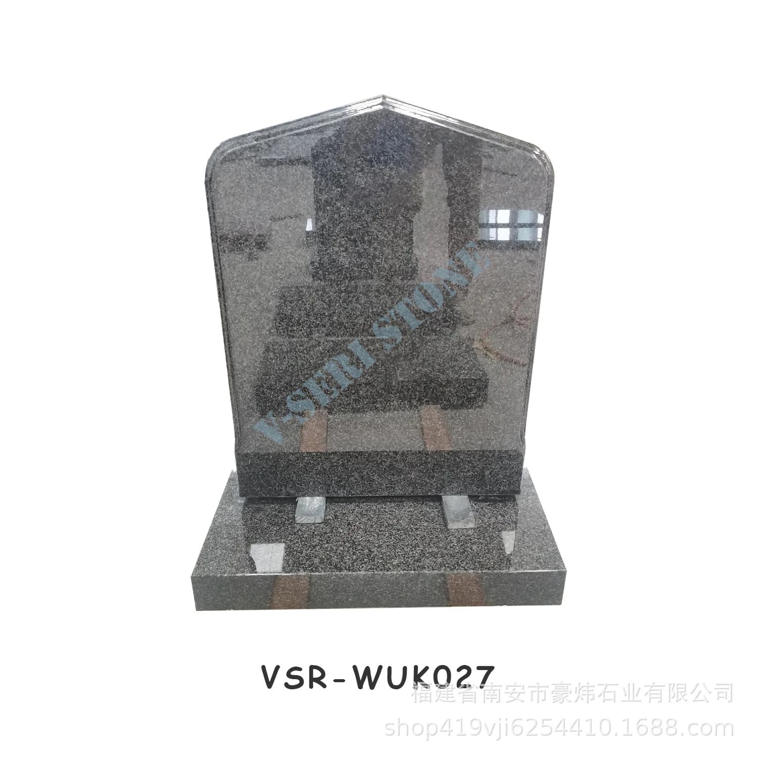 Traditional British Design Highly Polished Granite Tombstone, Sturdy and Durable, Funeral Supplies Source Manufacturer