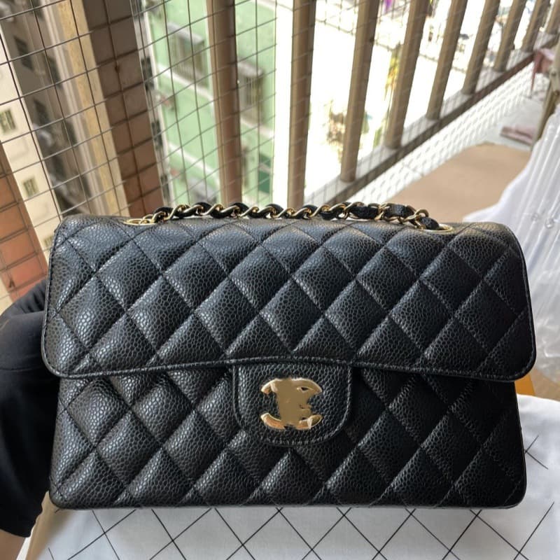 Popular Chanel-Style High-End Version CF Caviar Leather Shoulder Bag, Crossbody Bag, Chain Bag, Fashionable and Versatile, High-End