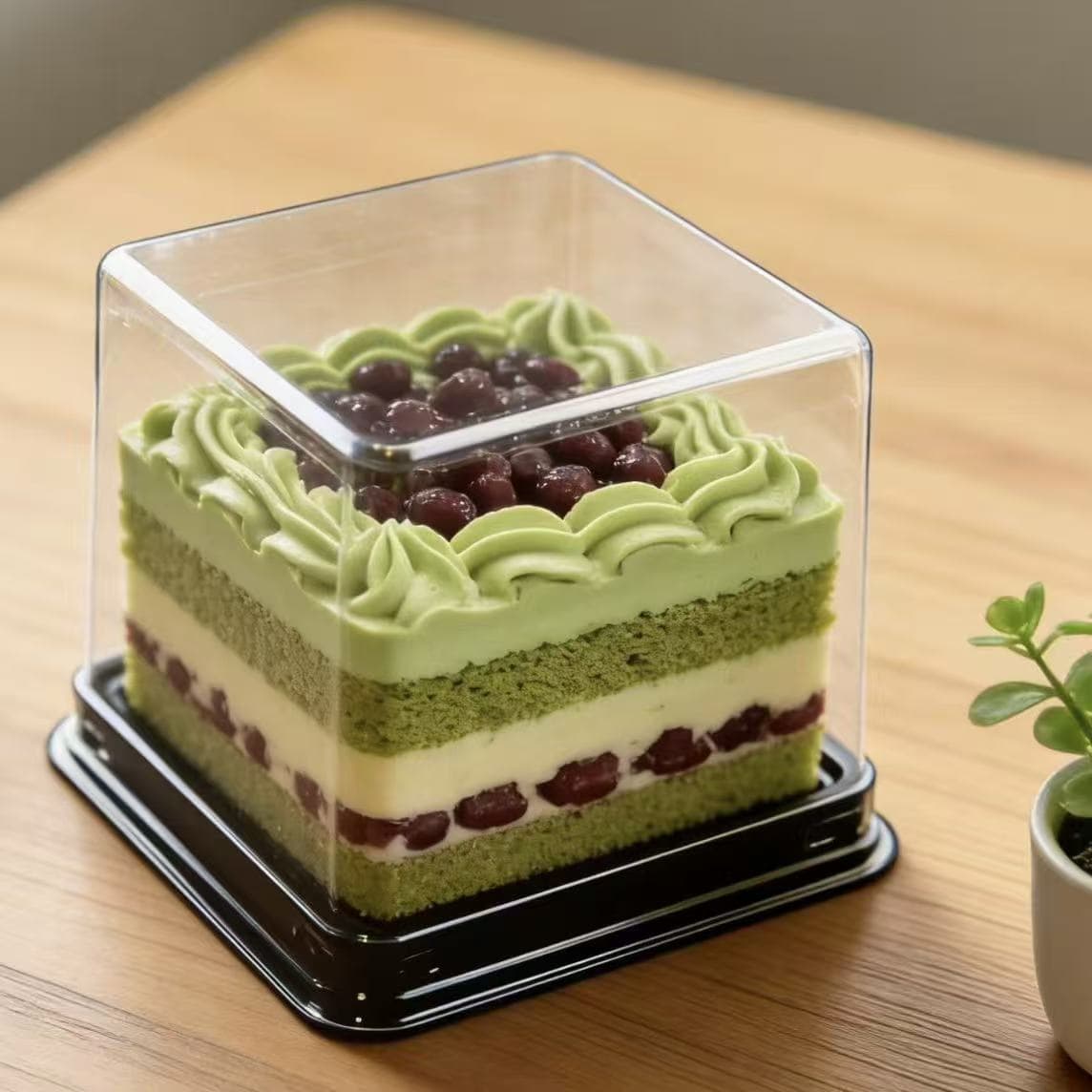 Square High-Transparency Cake Packaging Box, Baking Packaging Cream Small Square Pastry Box, Dessert Round French Dessert Box
