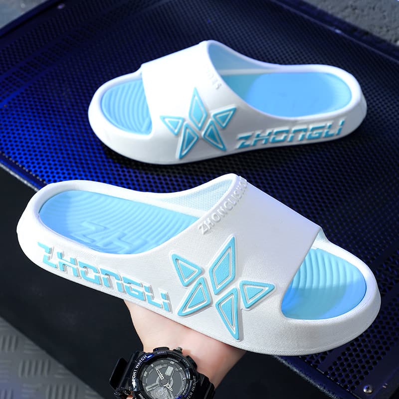 Summer Men's Slippers, Extra Large Size, Fashionable Sports Outdoor Slippers, Men's Thick-Soled Flip-Flops Wholesale