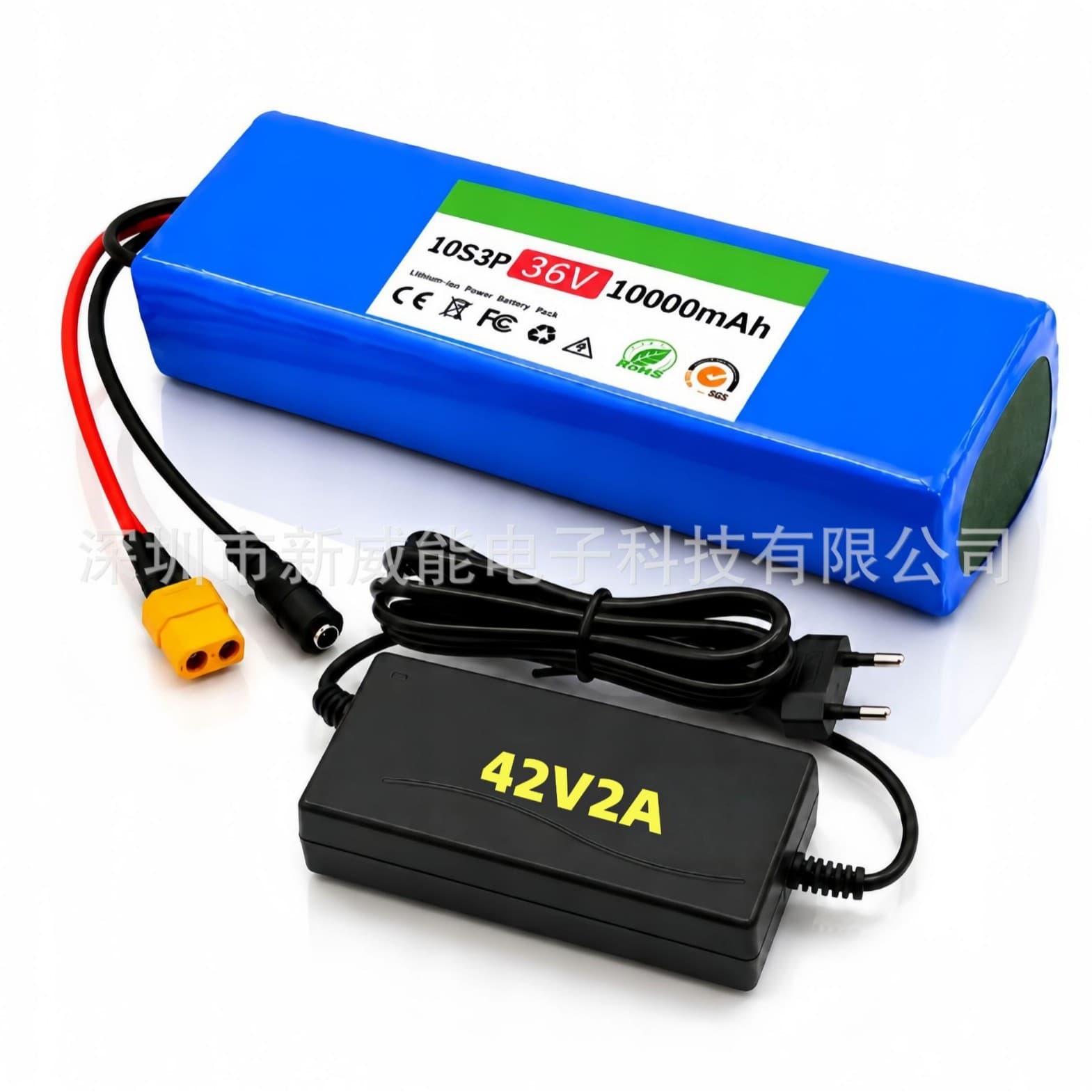 10S3P 36V 10Ah Battery Ebike Battery Pack 18650 Lithium Ion Battery 500W High Power Electric