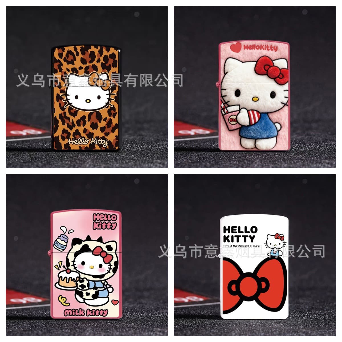 New Hello Kitty Cartoon Cute Metal Shell Grinding Wheel Windproof Lighter Wholesale Gift