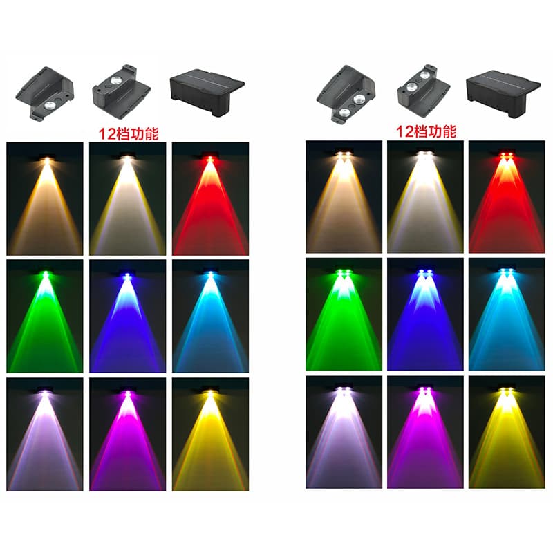 New Solar Wall Washer Light Spotlight High Brightness Convex Lens Wall Light Outdoor Garden Yard 12-level Color Adjustable Fence Light