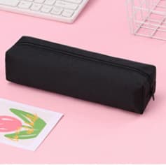 Simple Canvas Pencil Case for Elementary Students, Large Capacity Pencil Pouch Wholesale, Compact School Season Stationery Bag with Custom Logo Printing