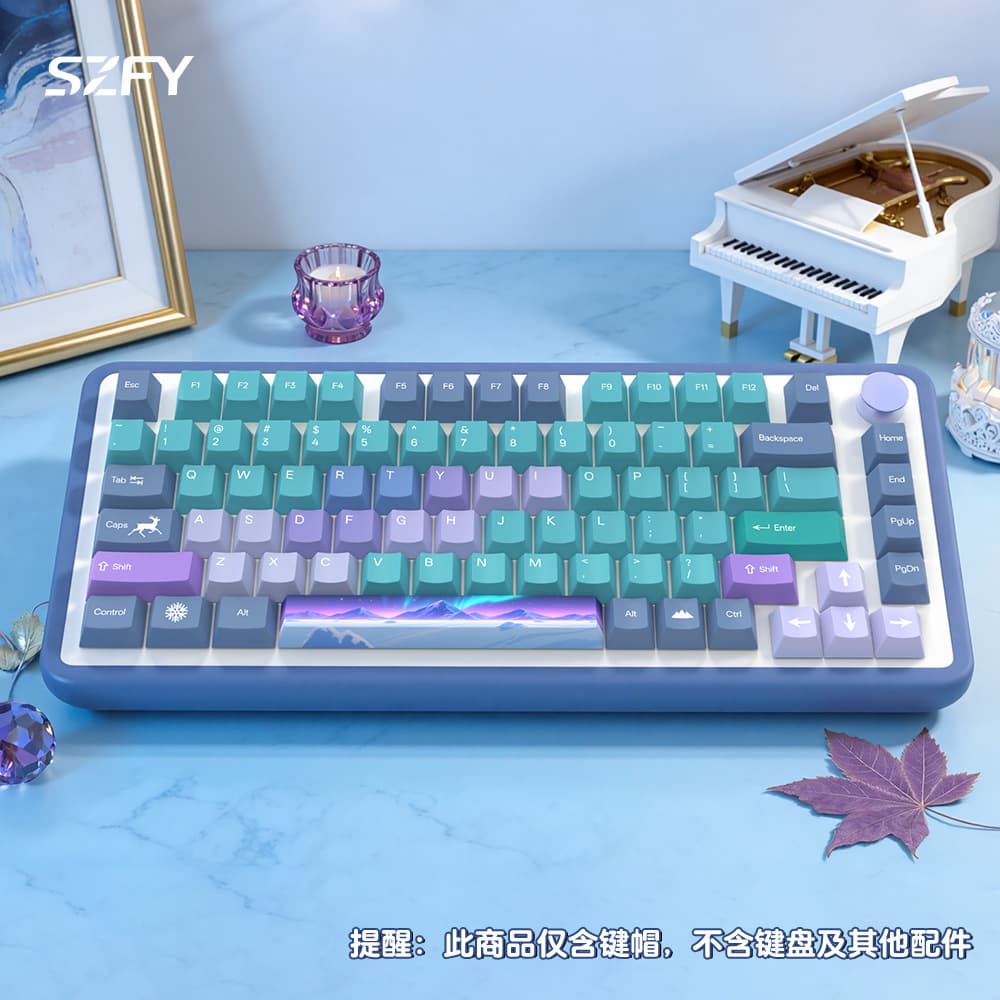 Cross-border best-selling 135-key original keycap English/Russian/Korean/German/French and other mechanical keyboard caps