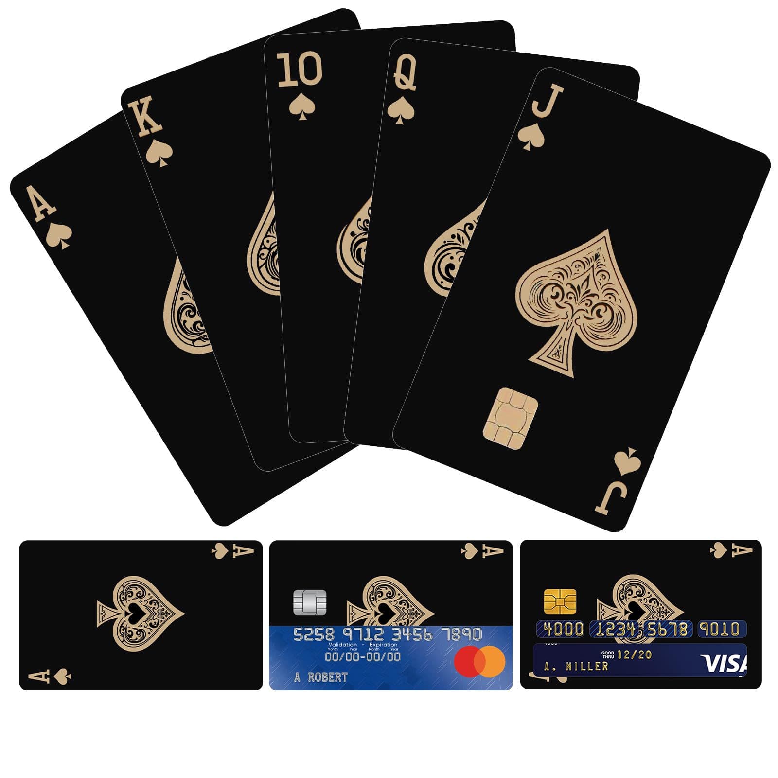 Amazon 5-piece set of credit card skin vinyl sticker debit card transportation card personalized anti-scratch and anti-slip