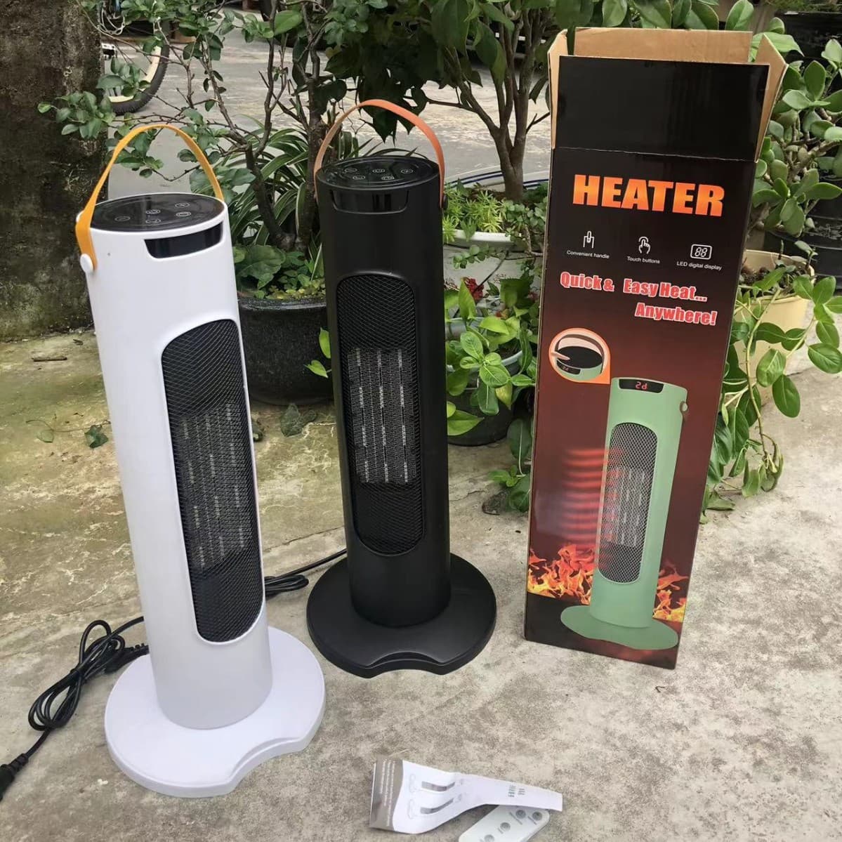 Cross-border Vertical Heater Tower Fan with Oscillation, Household Electric Heater for Living Room Indoor Warming