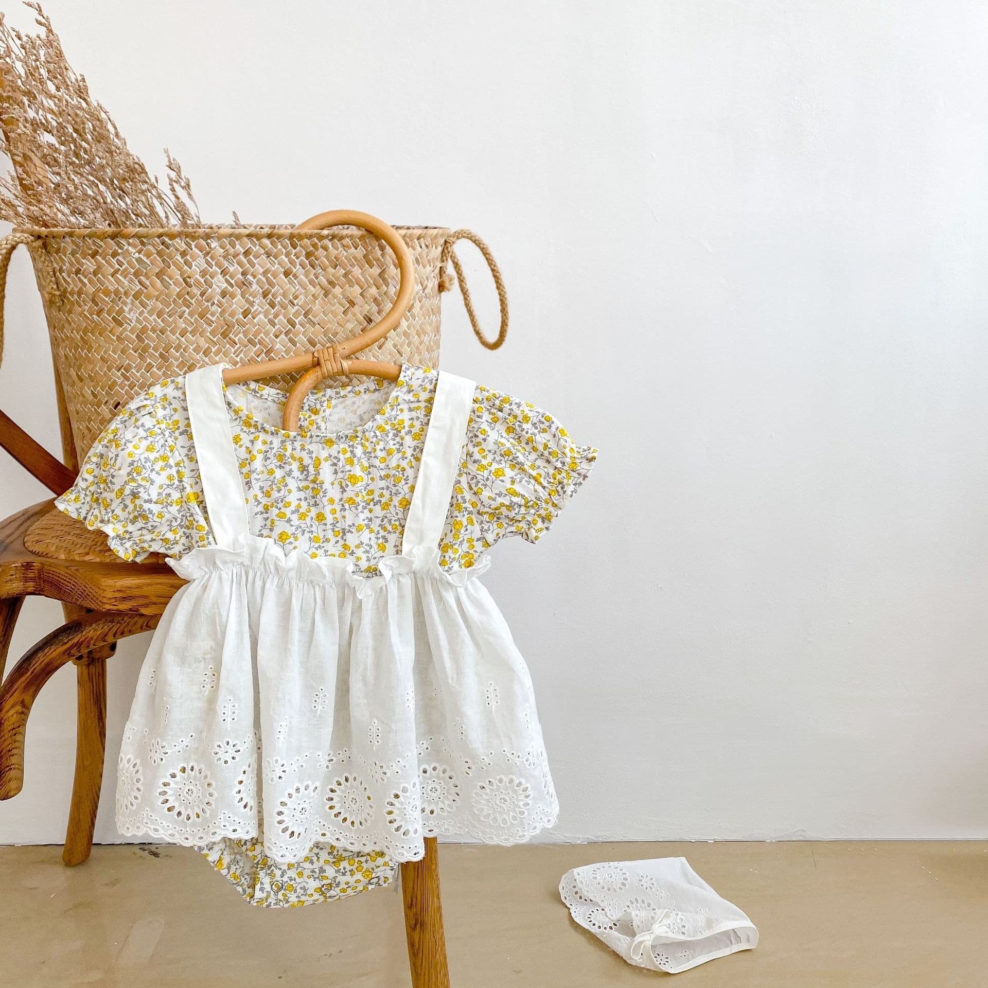 ins2026 summer infants and young children baby girl floral dress suspender skirt suit baby girl suit