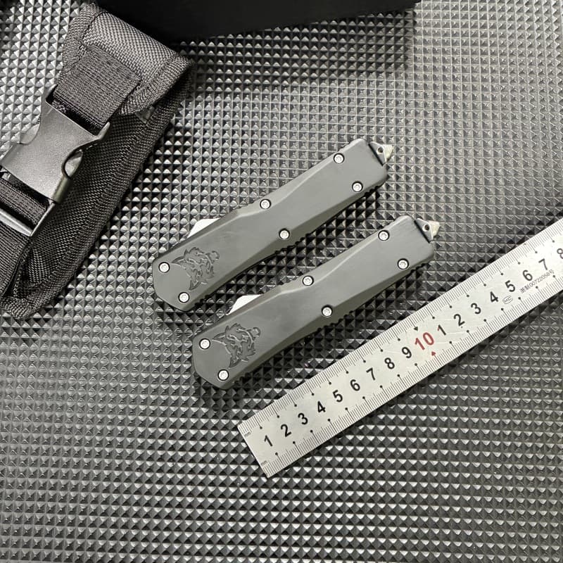 Cross-border Hot Selling Microtech Troodon A07 Damascus Outdoor Tool Zinc Alloy OTF Multifunctional Knife Sheath