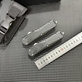 Cross-border Hot Selling Microtech Troodon A07 Damascus Outdoor Tool Zinc Alloy OTF Multifunctional Knife Sheath