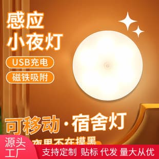 Rechargeable magnetic dual-use smart sensor light high endurance wardrobe aisle light baby monitoring night light automatic sensor light