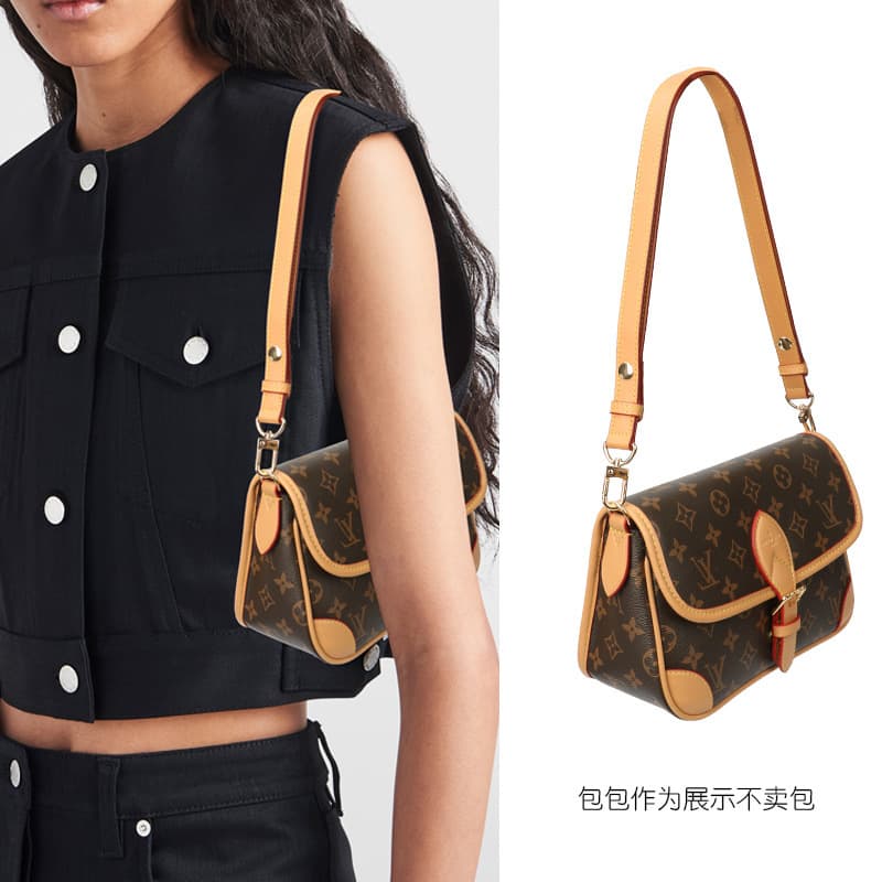 Underarm Bag Shoulder Strap Accessories Mahjong Bag Genuine Leather Three-In-One Single Shoulder Crossbody Thin Bag Strap Speedy Bag Modification Lv