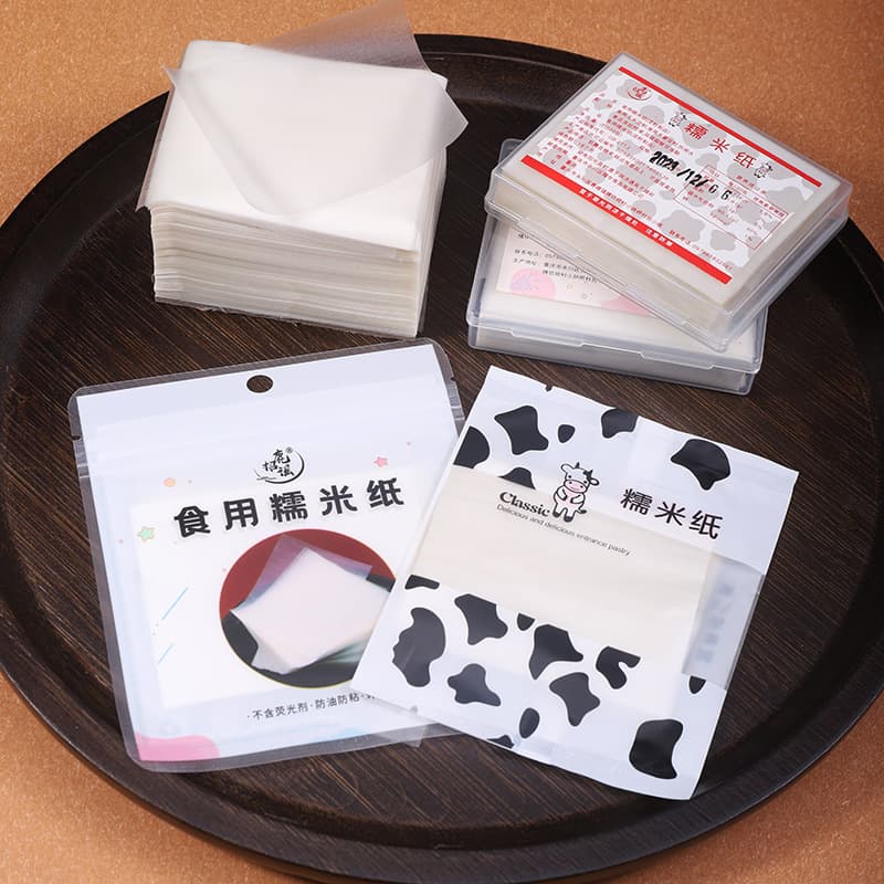 Edible Glutinous Rice Paper For Beef Trotter Candy Donkey-hide Gelatin Cake Candy Packaging Paper Sugar
