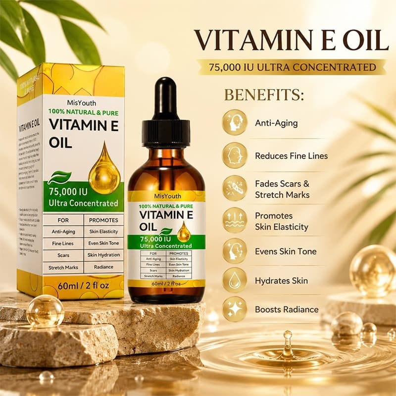 Cross-border trade MISYOUTH Vitamin E Essence Hydrating Moisturizing Smooth Serum