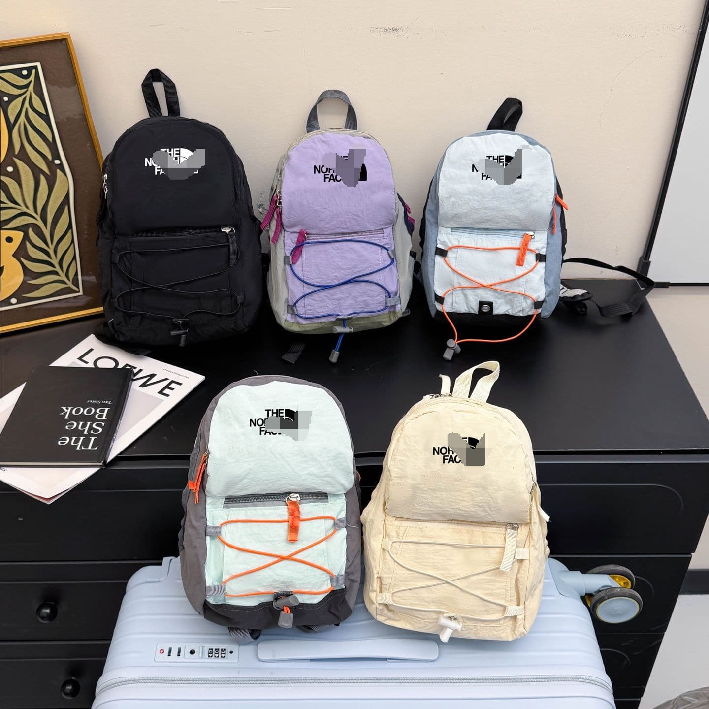 Outdoor Backpack Unisex Solid Color Hiking Backpack Vintage Large Capacity School Bag Lightweight Travel Bag Sports Hiking Backpack