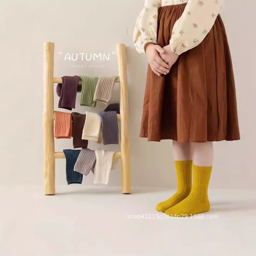 Baby Socks Spring and Autumn New Cotton Newborn Baby Infant Autumn Winter Boys Girls Children Solid Color Mid-Calf Socks
