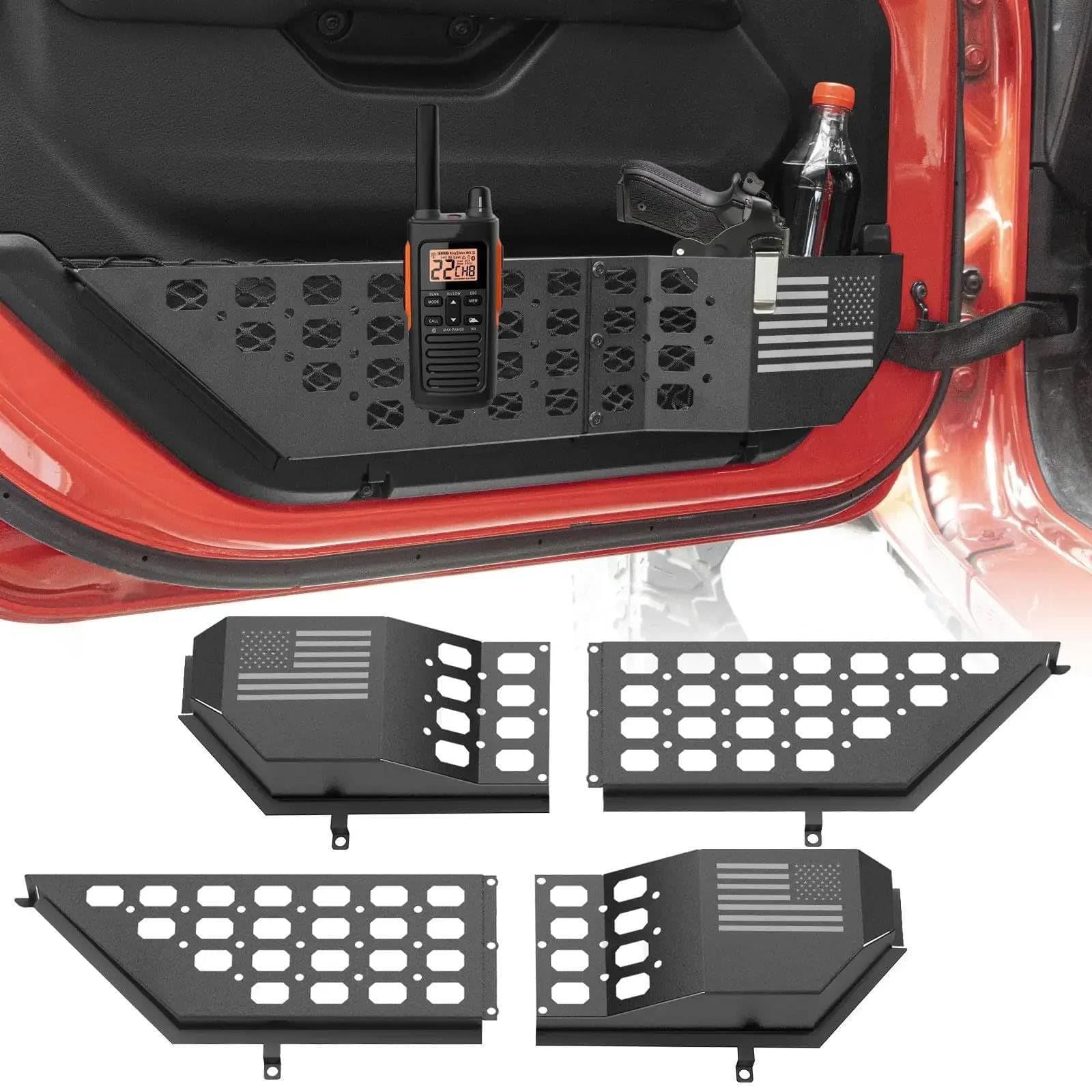 Car Front Door Pocket Storage Box Cargo Cover for Jeep Wrangler JL JLU