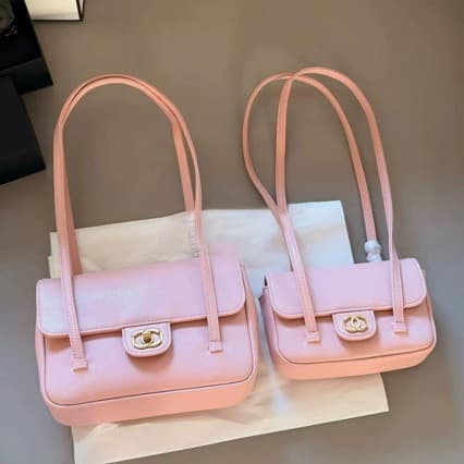 New Style Xiaoxiang Style 26C Vintage Square Bag Underarm Bag Women's Shoulder Handbag Jennie Same Style Flap Bag