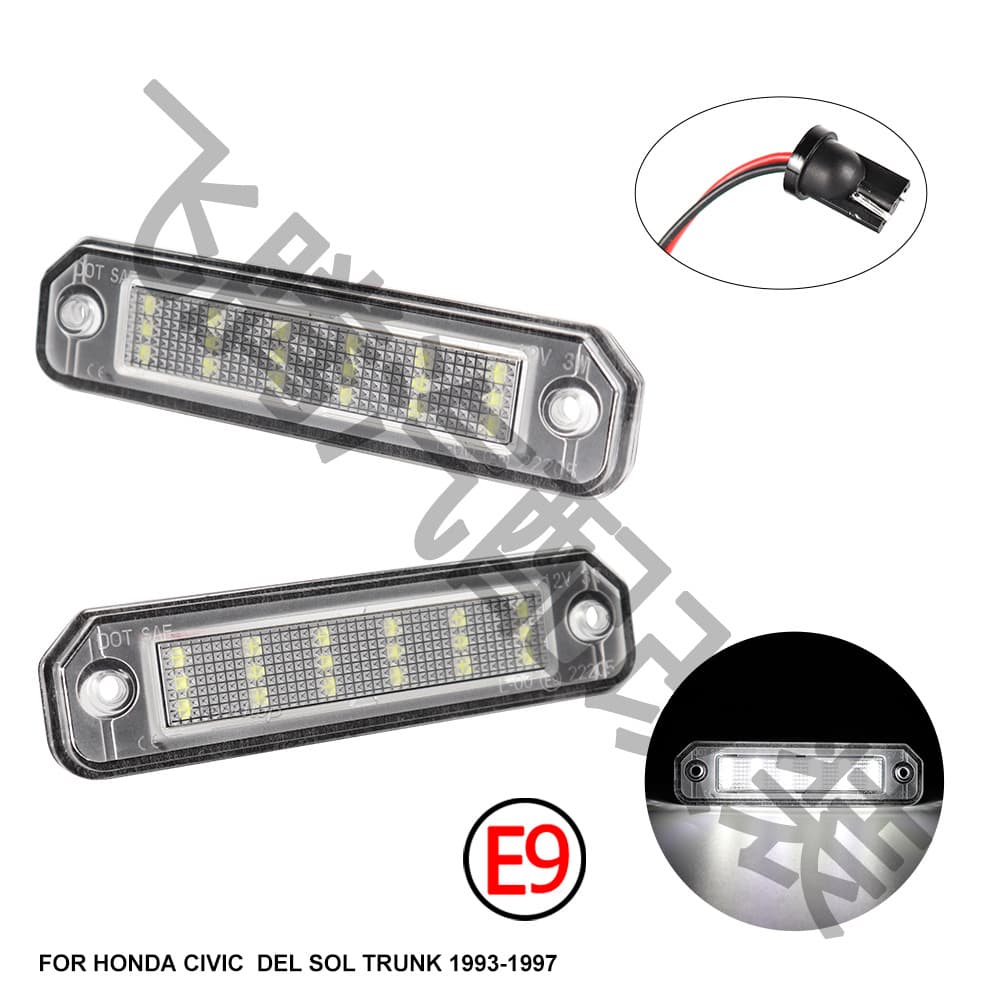 Ultra Bright LED Honda Civic EJ EG EK EK3 CR-X 93-97 License Plate Light Lamp For Vehicle Registration Plates