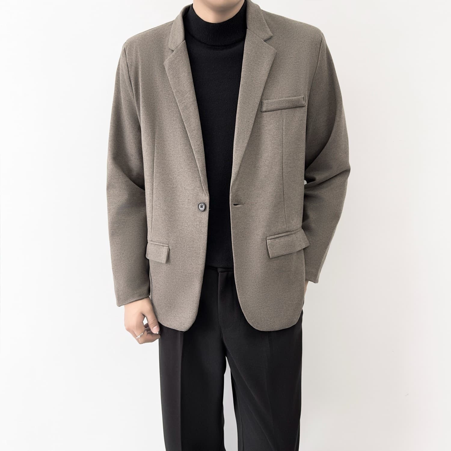 2025 Autumn/Winter New Men's Formal Blazer Woolen Small Suit Business Casual Jacket Single Suit Jacket for Men