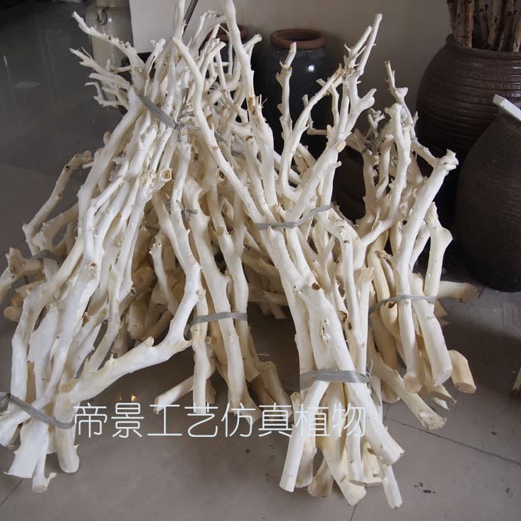 White branches, orange trees, peeled dead trees, stems, branches, flower keels, store window display decoration, 60 cm tree head