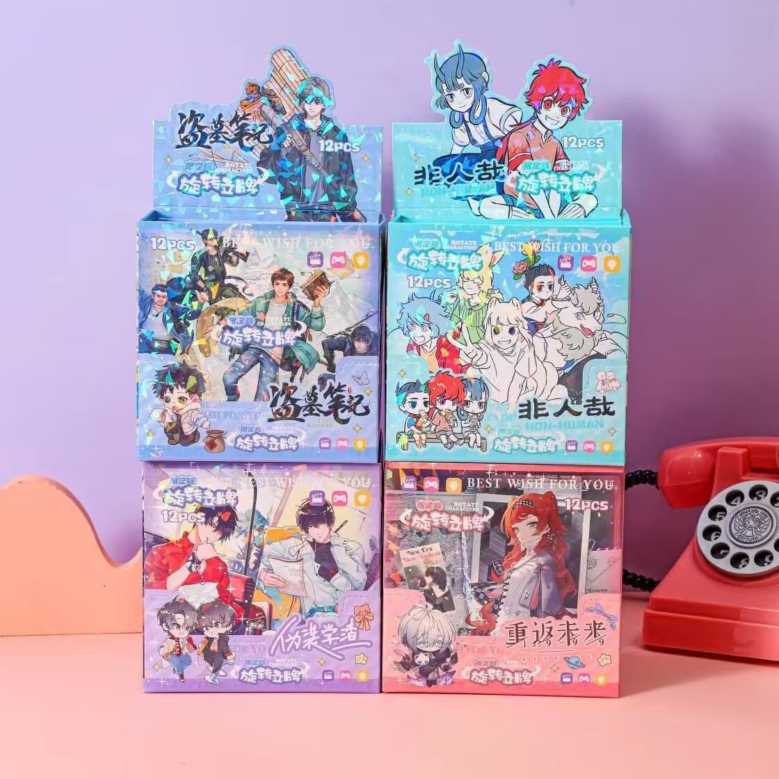 New 2D Anime Rotating Stand, The Lost Tomb Fei Ren Zai 360 Degree Acrylic Rotating Stand Merchandise