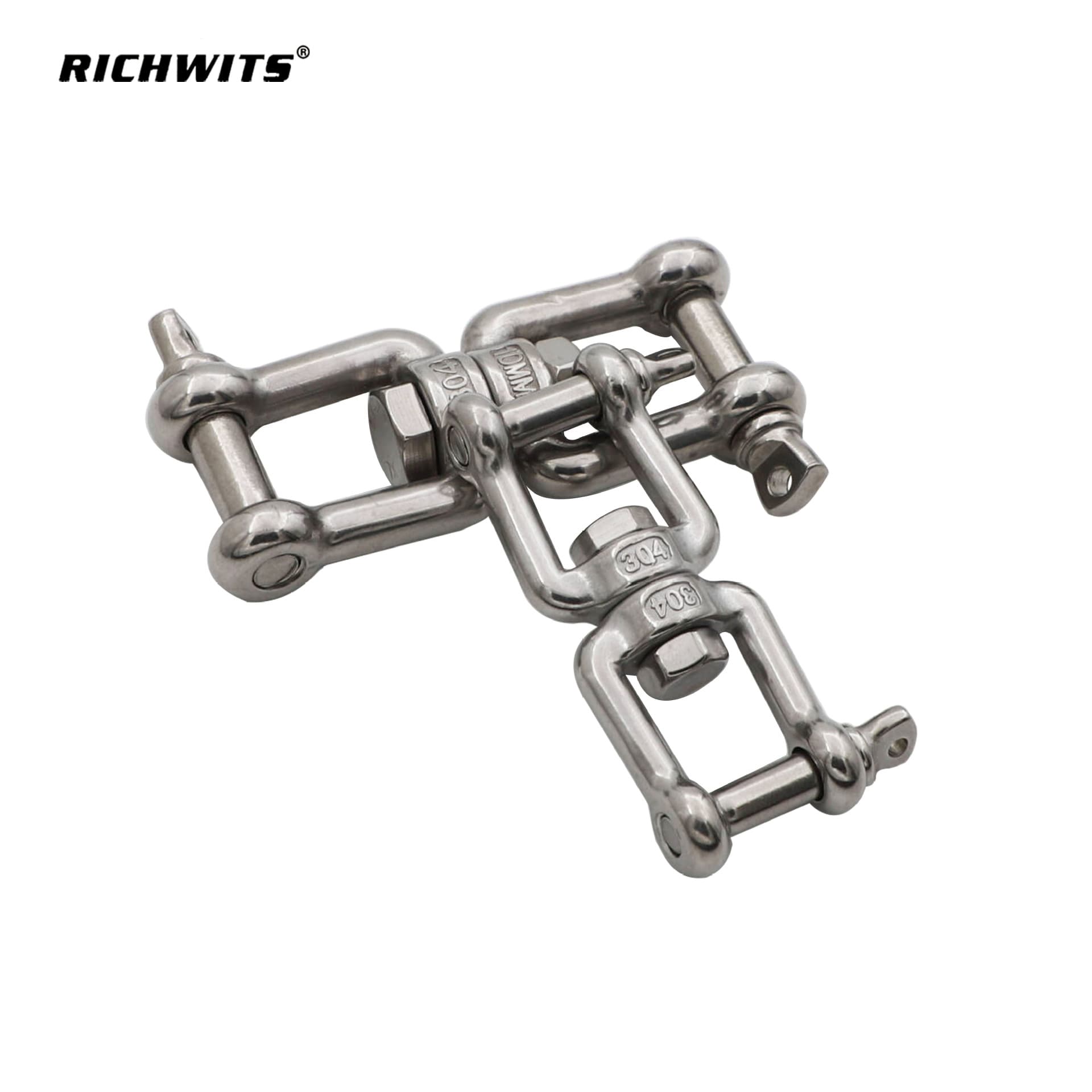 Stainless Steel Swivel Ring, Swivel Clasp, Connector Ring, Chain Swivel, Figure 8 Swivel Snap Hook, Double Ended Shackle