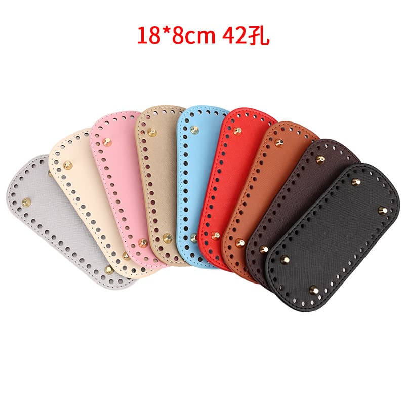 DIY Handwoven Bag 18x8 HyunA Material Kit: PU Cross-Grain Leather Base Plate, Ready Stock Wholesale