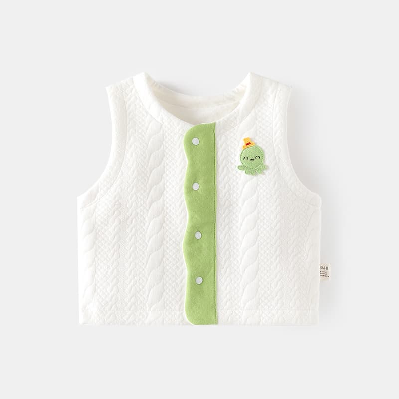 Baby Cotton Vest Double Layer Warmth Protective Belly Cotton Insert Child Shoulder Pad Double Layer Pure Cotton Warmth Vest
