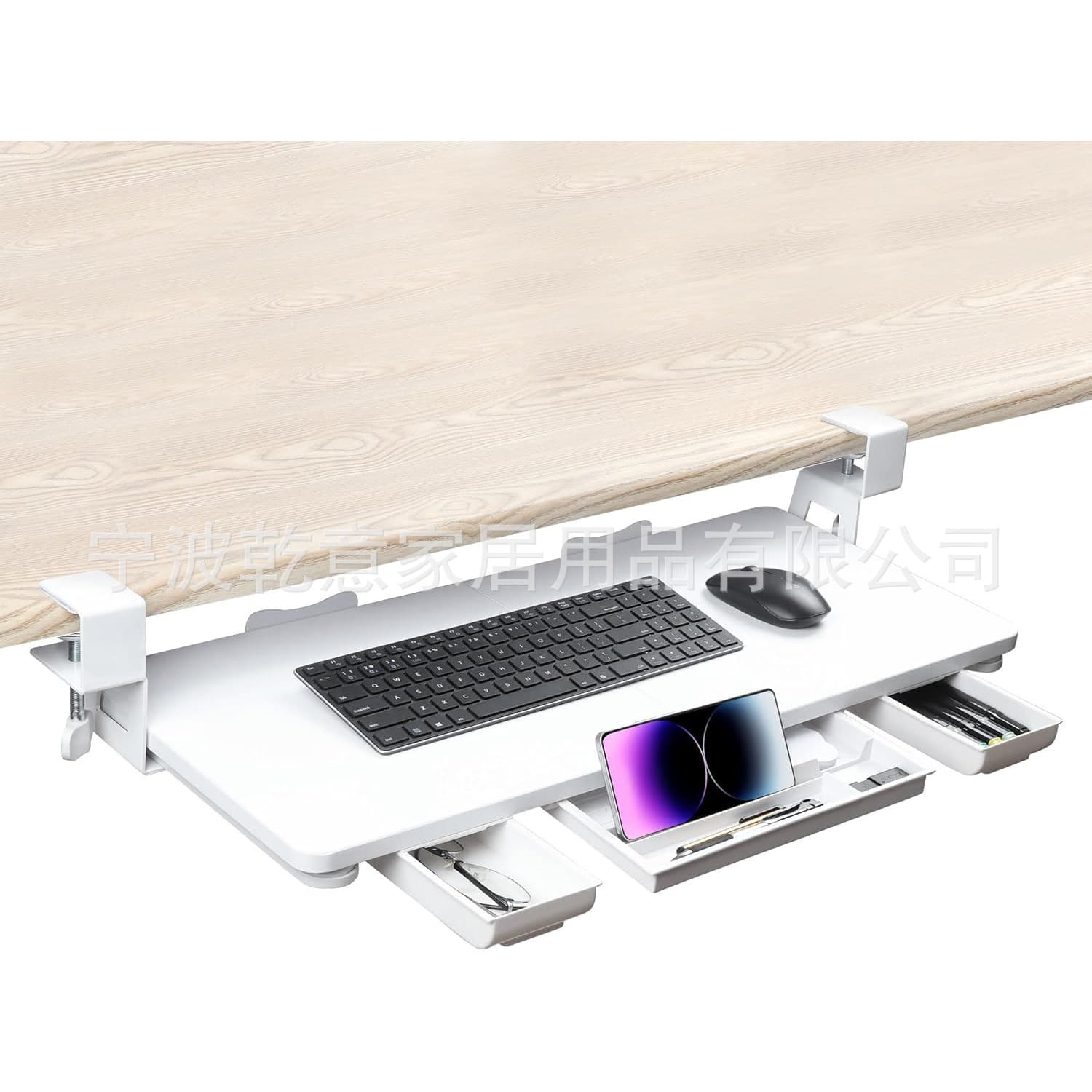 Cross-border new Amazon hot-selling keyboard rack without punching keyboard tray C-type clip-on computer keyboard tray