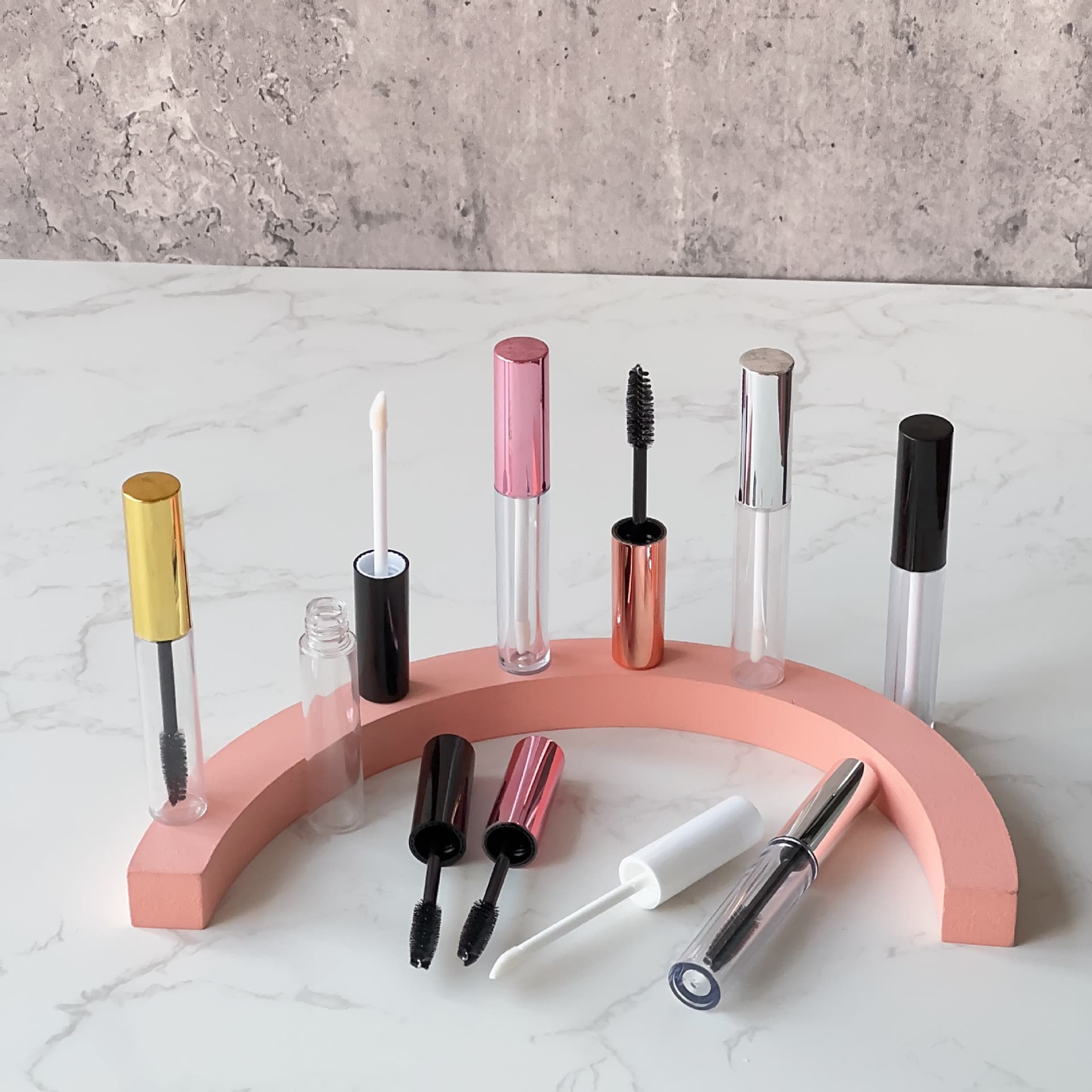 3.6/9.5ML Black Mascara Tube Cosmetic Packaging Material Eyebrow Tint Lip Gloss Bottle In Stock Mascara Tube